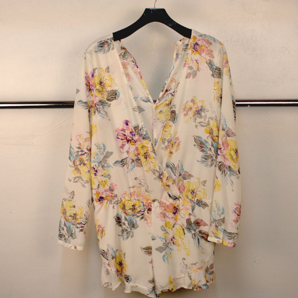Long Sleeve Floral Romper